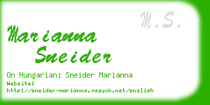 marianna sneider business card